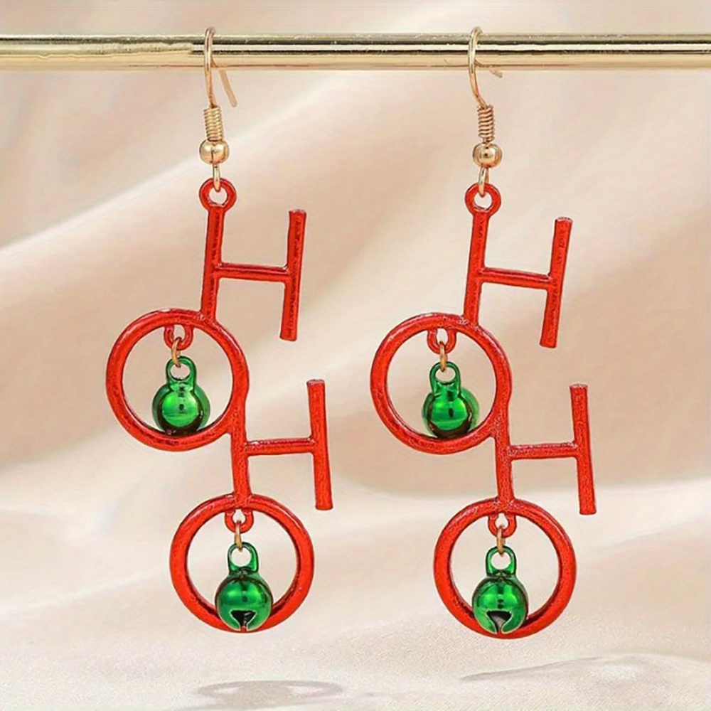 

4 Pairs Christmas Series Earring Set Design Dangle Earrings Delicate Colorful Christmas Flower Drop Earrings Cute Design Christma Party Ear Ornament Perfect Party Jewelry Accessories