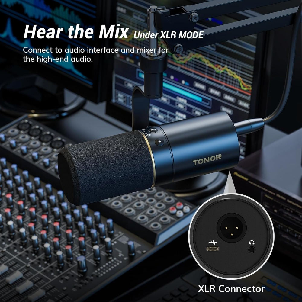 FIFINE Dynamisches XLR-Mikrofon Für Podcast-Streaming, USB/XLR