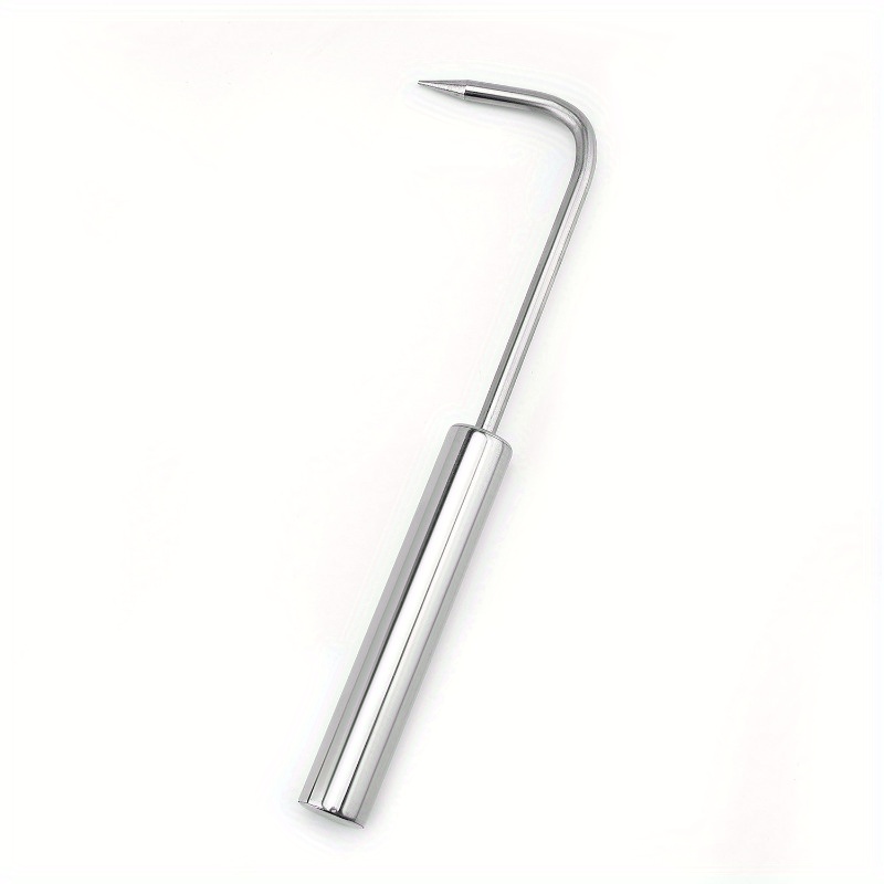 

1pc Stainless Steel Single Claw Root Hook - Ideal For Bonsai & Potted Plants, Soil Loosening Gardening Tool With Smooth Handle For