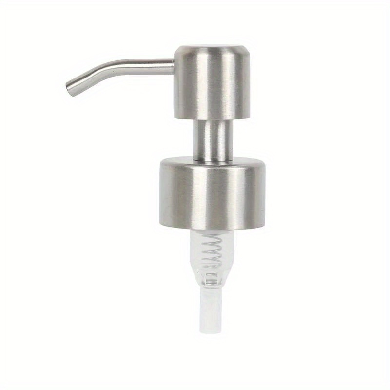 TEMU 1pc Durable Stainless Steel Soap Dispenser Pump - Manual Press Hand Soap Dispenser Nozzle For Bathroom, Kitchen, Shampoo - No Electricity Required,