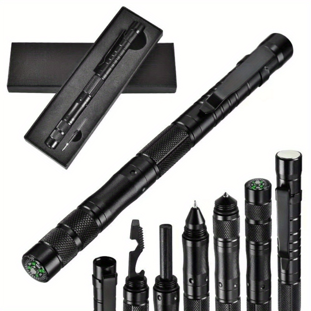 

1pc Multitool Pen, Fire , Compass, Window Breaker, Magnetic Tool, Pen, Cool Gadget, Unique Pen For Men, Birthday Gifts