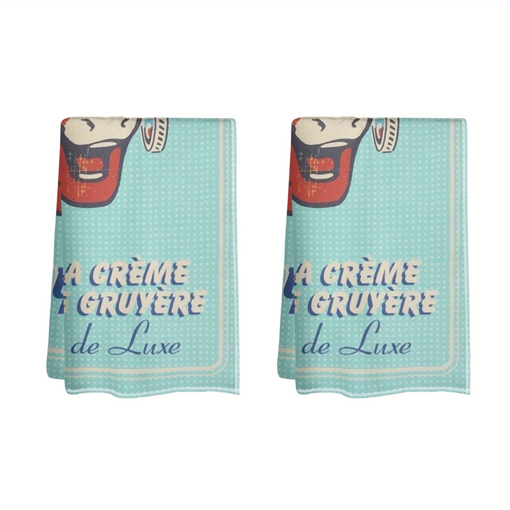 

2pcs Torchons de Cuisine Amusants à de Dessins Animés - 18x26in, Séchage Rapide & Lavables, Chiffons de Vaisselle pour et le Nettoyage d'Hôtel, Décoration Saisonnière