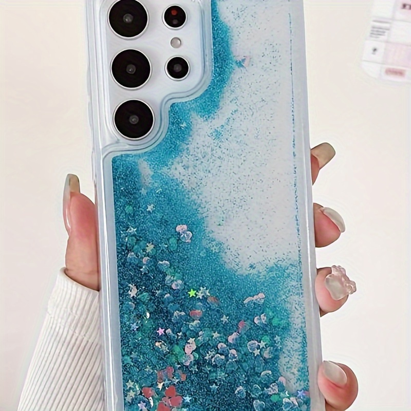 TEMU Phone Case - Luxury High-end Shimmering Sequined Liquid Phone Case, Shockproof And Durable, Suitable For Galaxy A14/a15/a24/a25 A34 A35 A52 A53