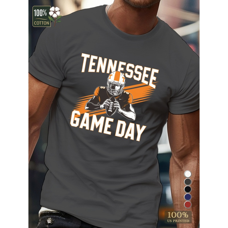 

Tennessee Football Player Pure Cotton Men's T-shirt Comfort Fit