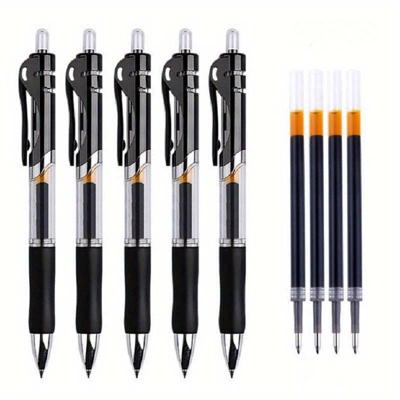 

8pcs Retractable Ballpoint Pens With 0.5mm , Large Capacity - Black/red/blue Refill Options - Ideal For Office And School Supplies