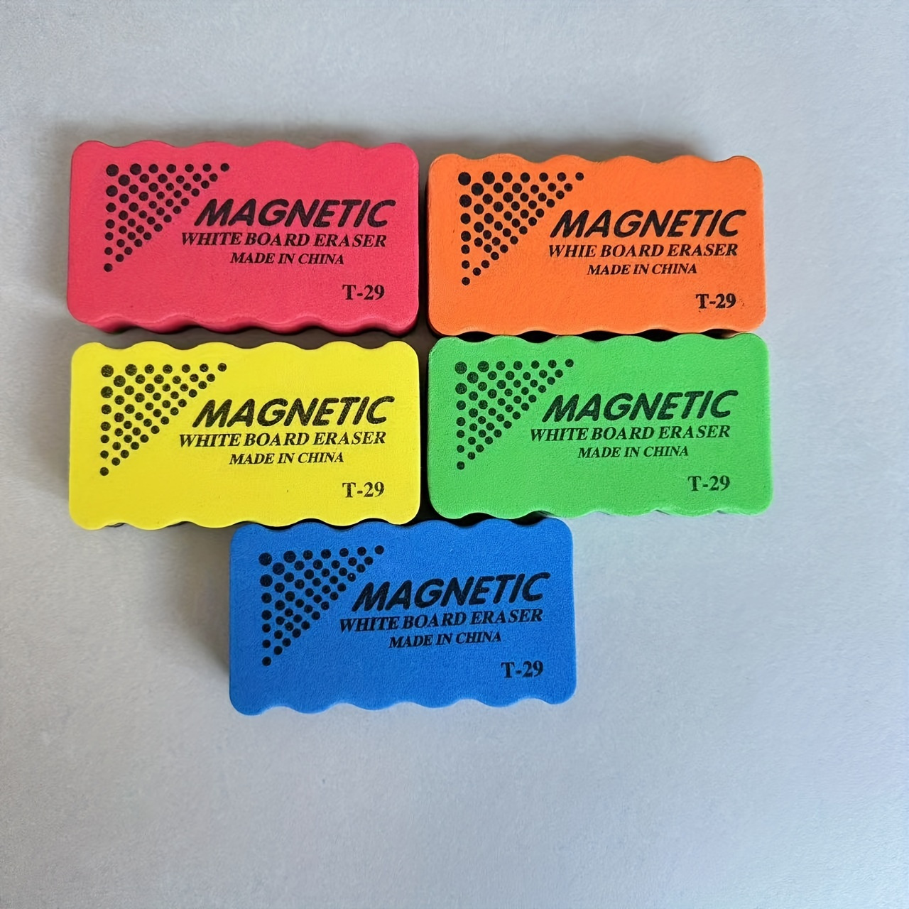 Image of Random 1pc Color Set Or 5pcs Magnetic Dry Eraser, Suitable For Whiteboards In Classrooms, Schools, Homes And Offices