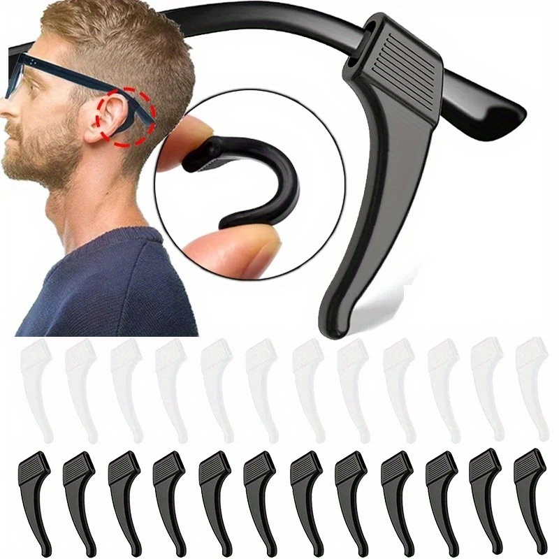 

20pcs Silicone Anti-slip Ear Hooks For Glasses - Comfortable, Hypoallergenic Grips For - Ideal For Sports & Casual Attire