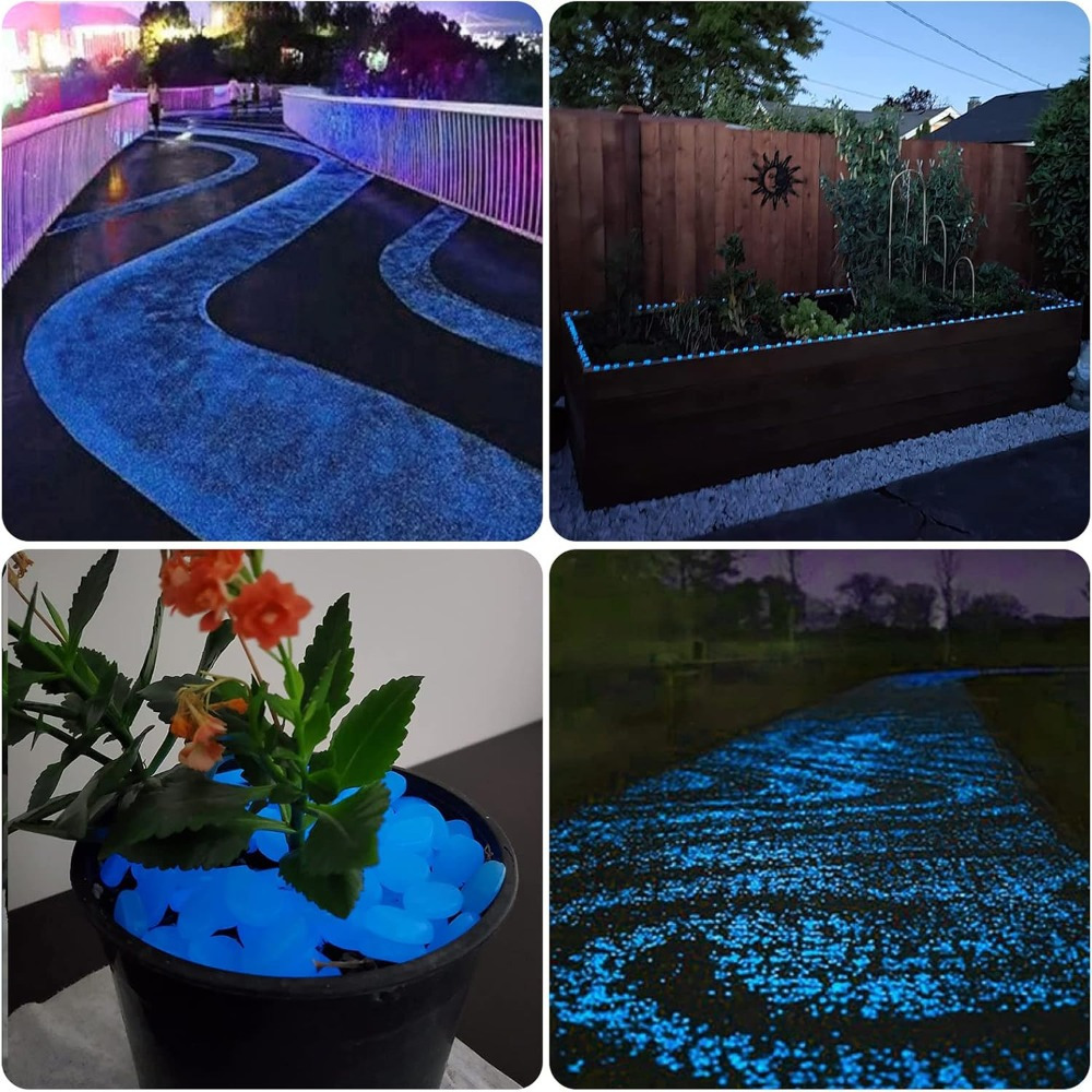 

500pcs Rocks For Outdoor Decor, Glow In The Dark Rocks Outdoor, Glow In The Dark Pebbles, Glowing Rocks For Garden, , Pathway, Yard