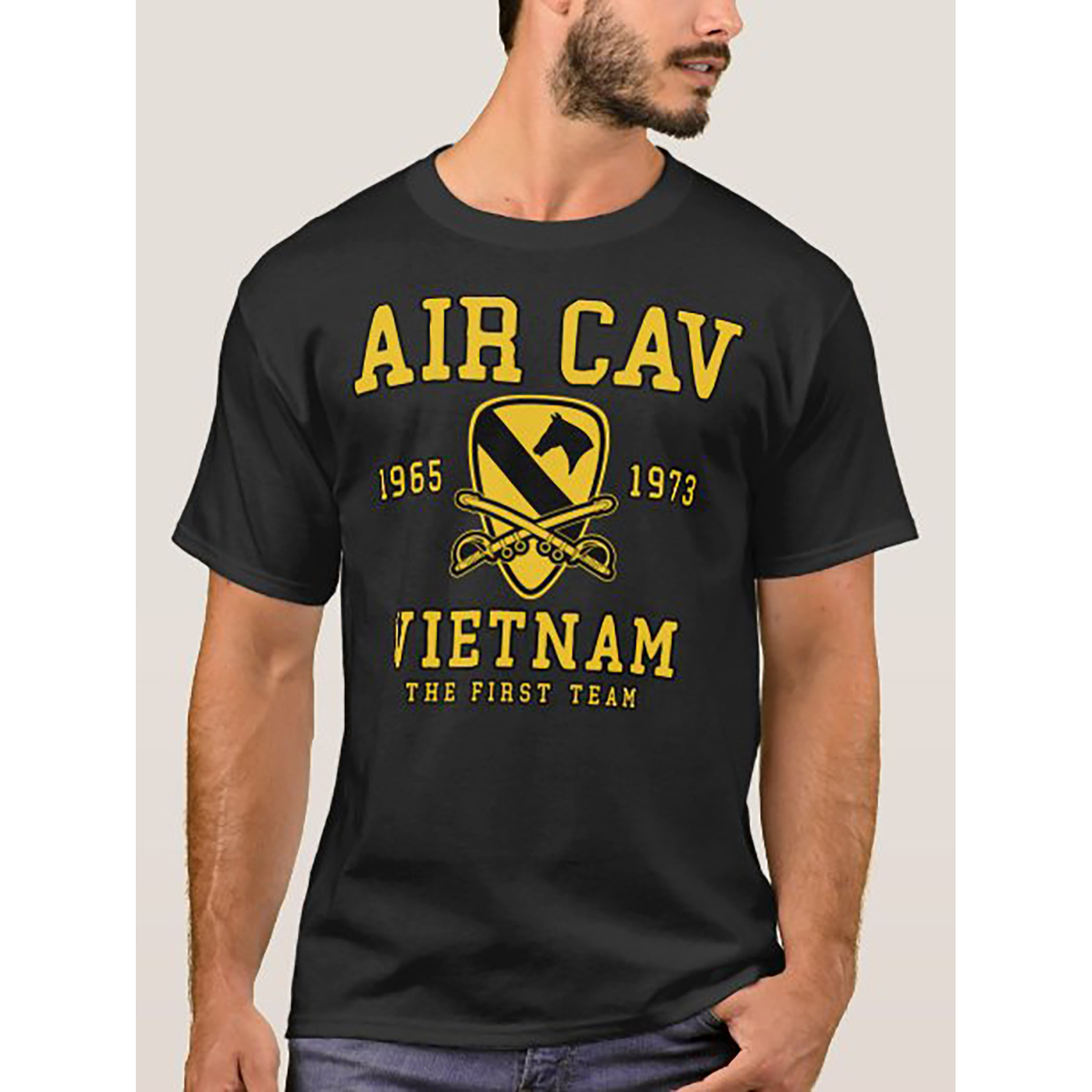 

1st Division The First Cav T-shirt Mens Unisex Funny Cotton Short-sleeve T-shirt