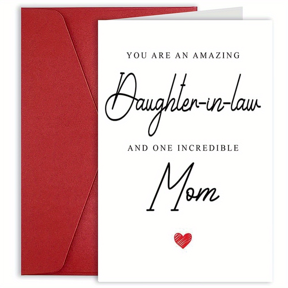 

1pc "you Are An Amazing Daughter-in-law" Greeting Card With - Day, Birthdays & - Mom Card From Kid