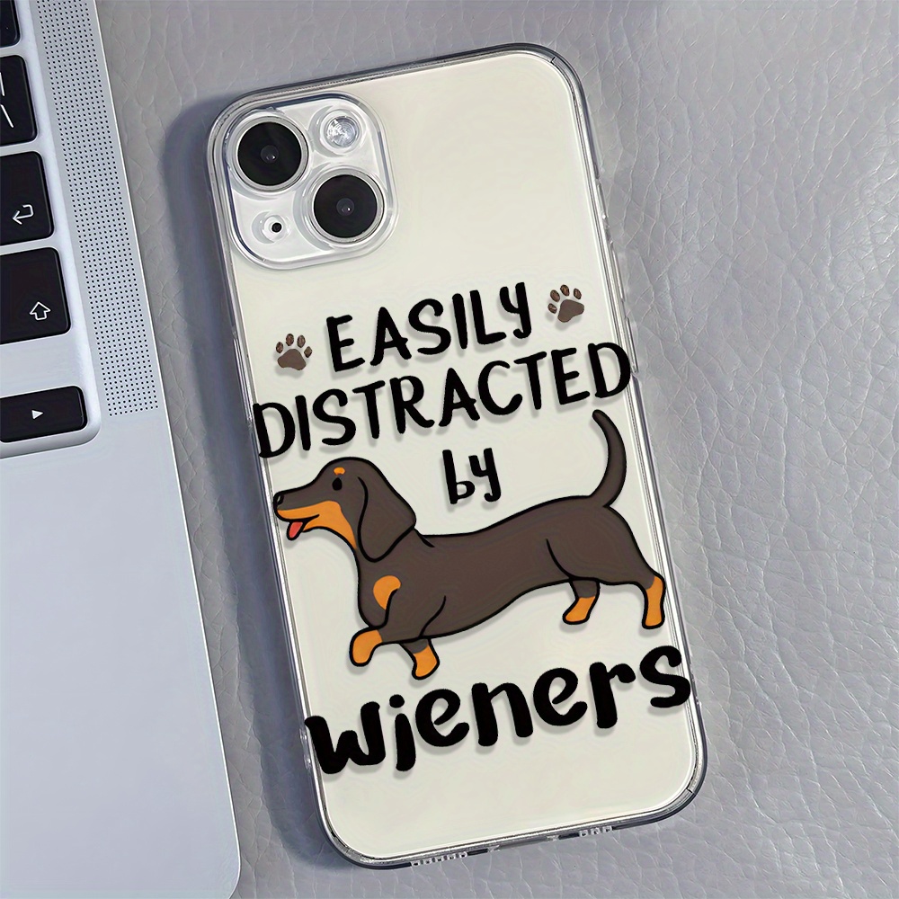 

Dachshund Cute Fun Graphic Dog Lover Art Design Funny For Iphone Case, Shockproof With Lens Protection, Compatible For Iphone 11/12/13/14/15 Pro Max/plus