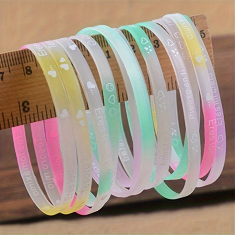 100pcs Glow-In-The-Dark Silicone Bracelets, Party Additions