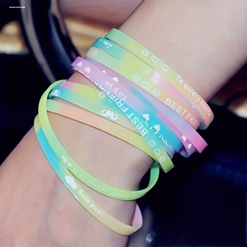 100pcs Glow-In-The-Dark Silicone Bracelets, Party Additions