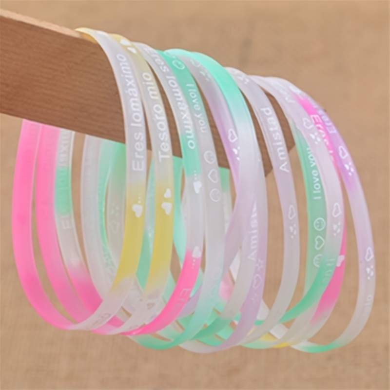 100pcs Glow-In-The-Dark Silicone Bracelets, Party Additions