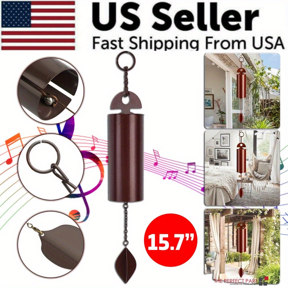 

Large Deep Resonance Serenity Metal Bell Wind Chimes Outdoor Garden Decor