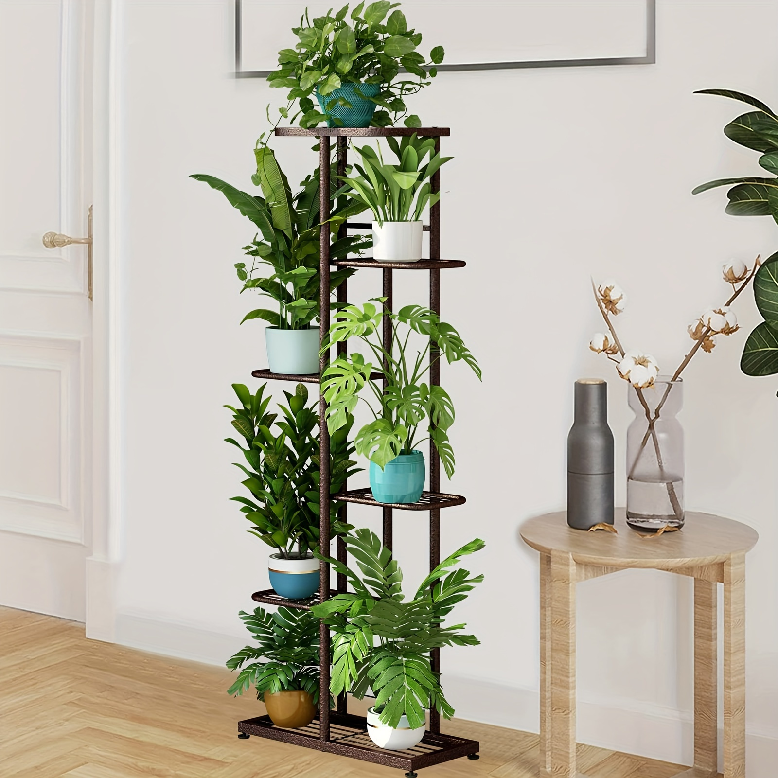 

Elegant 6-tier Wrought Iron Plant Stand - Holds , Ideal For Balcony & Home Decor, Easy Plant Pots For Indoor Plants Pots For Indoor Plants