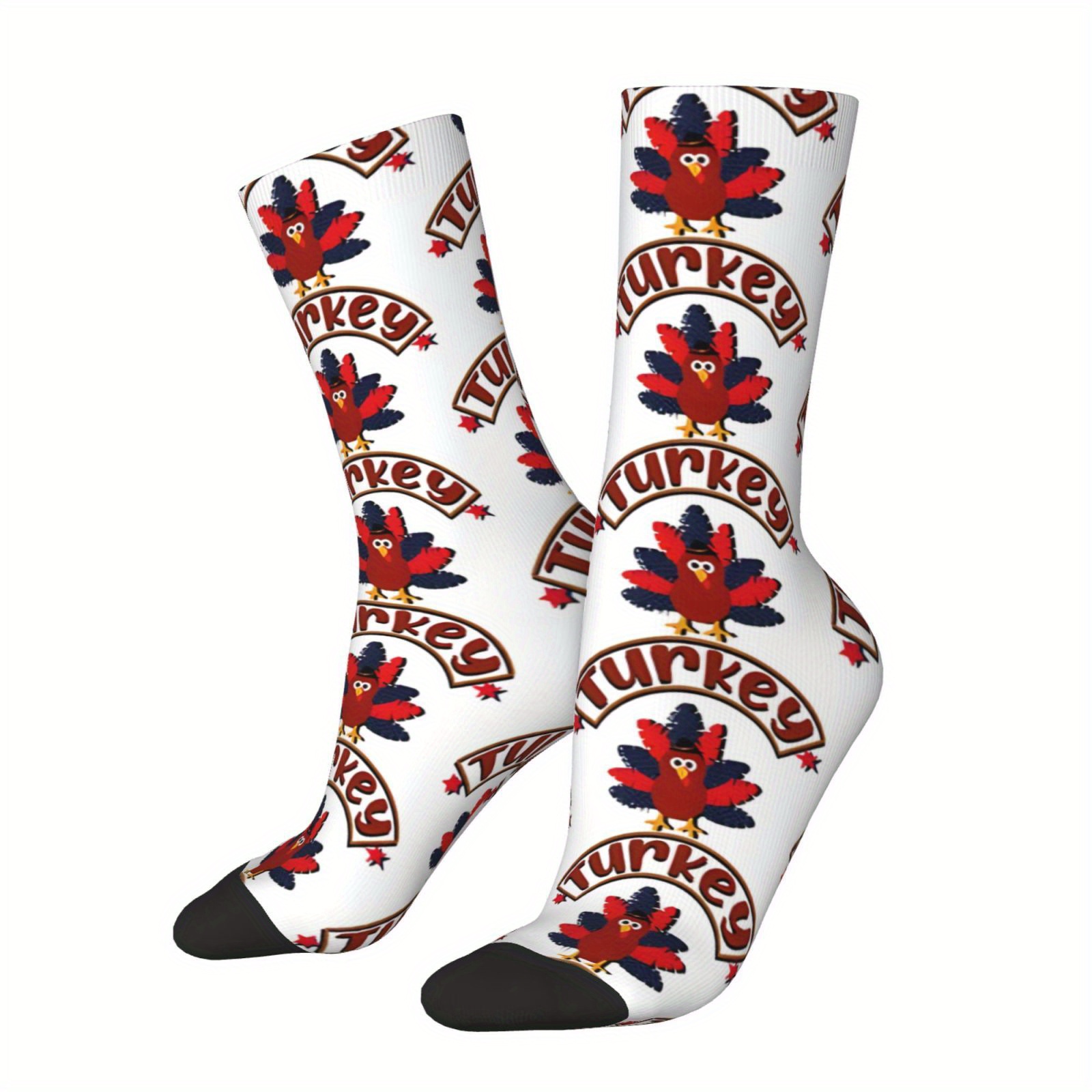 

Men's Novelty Turkey Hunting Crew Socks - Funny, Retro Hip Hop Style, Breathable Polyester , Perfect Gift Idea