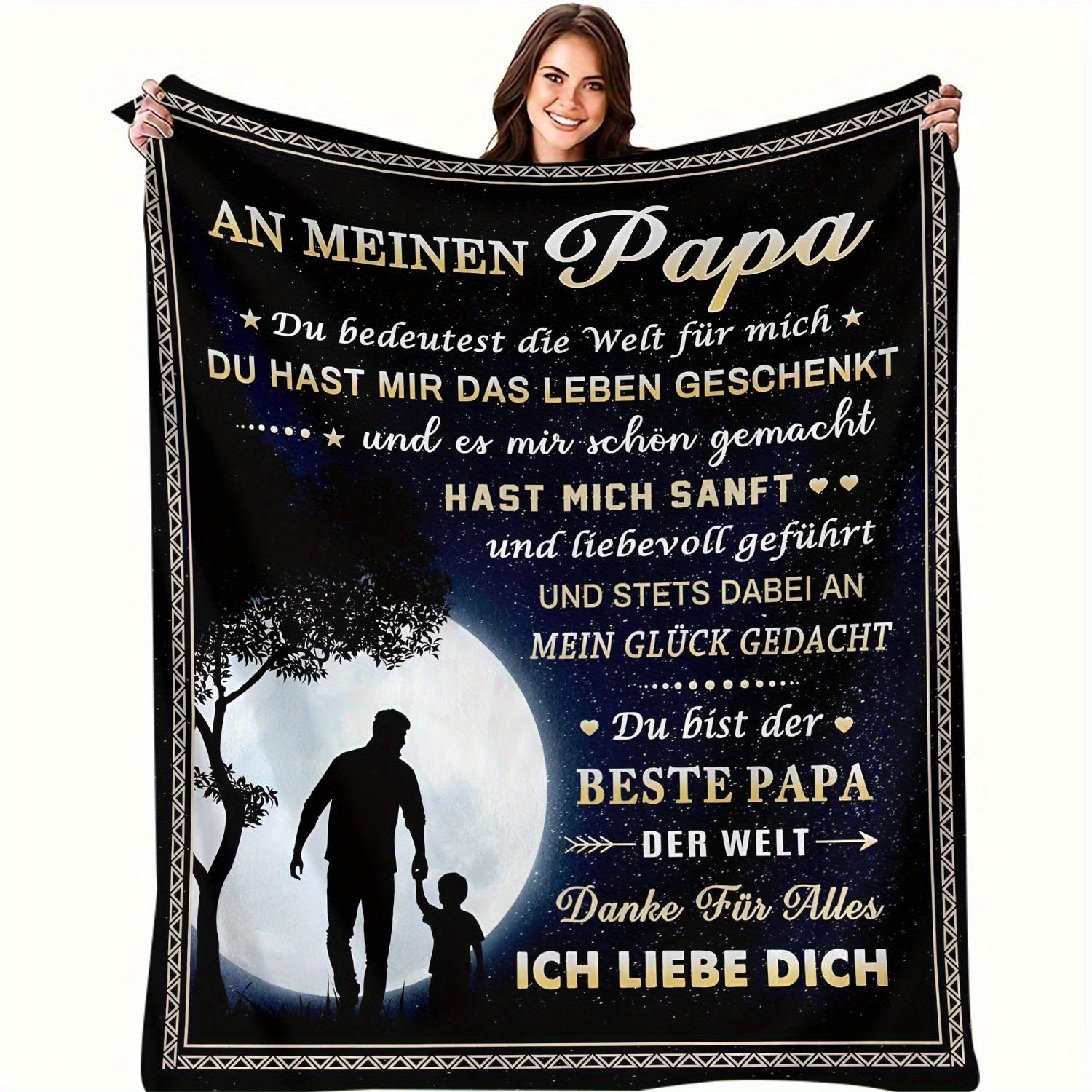 E-shop Eine weiche Fleece-Decke als Geschenk für den besten Papa der Welt