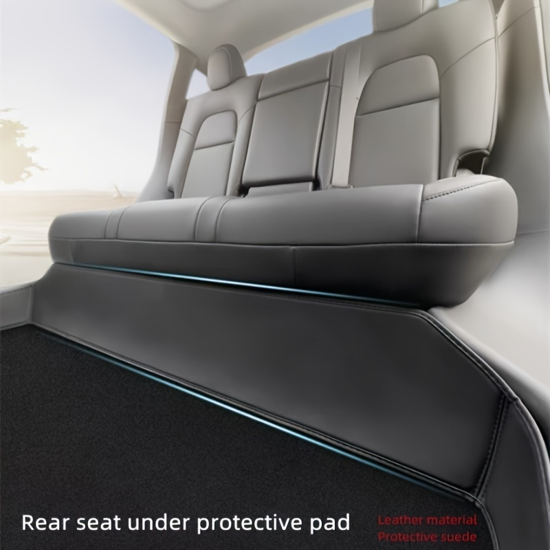 

For Tesla & 3 Rear Pad, Pu , -kick Mat, For 2019-2024 Vehicles