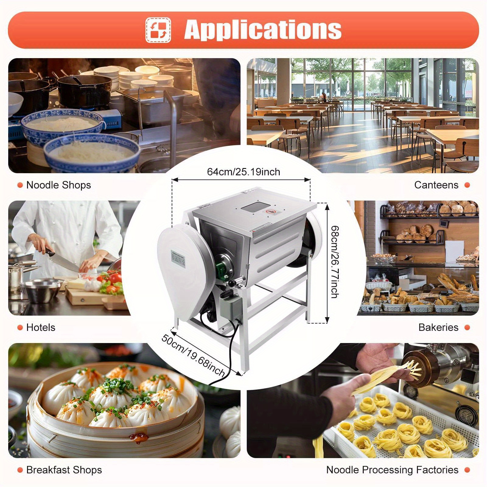 commercial grade 110v electric mixer 30 qt 15kg capacity for flour meat and more Product details 0