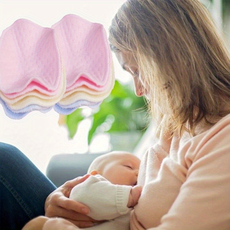 

6pcs Reusable Breast-nursing Pads: Leak-proof, Super Soft And Washable, Suitable For Breastfeeding