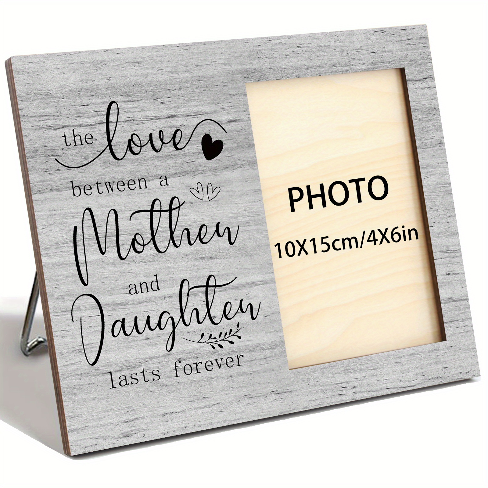 TEMU 1pc, Mom Wooden Photo Frame - Holds 10x15 Cm Photo - 'mother And Daughter ' Theme - Perfect Gift For Christmas, Thanksgiving And Halloween - No