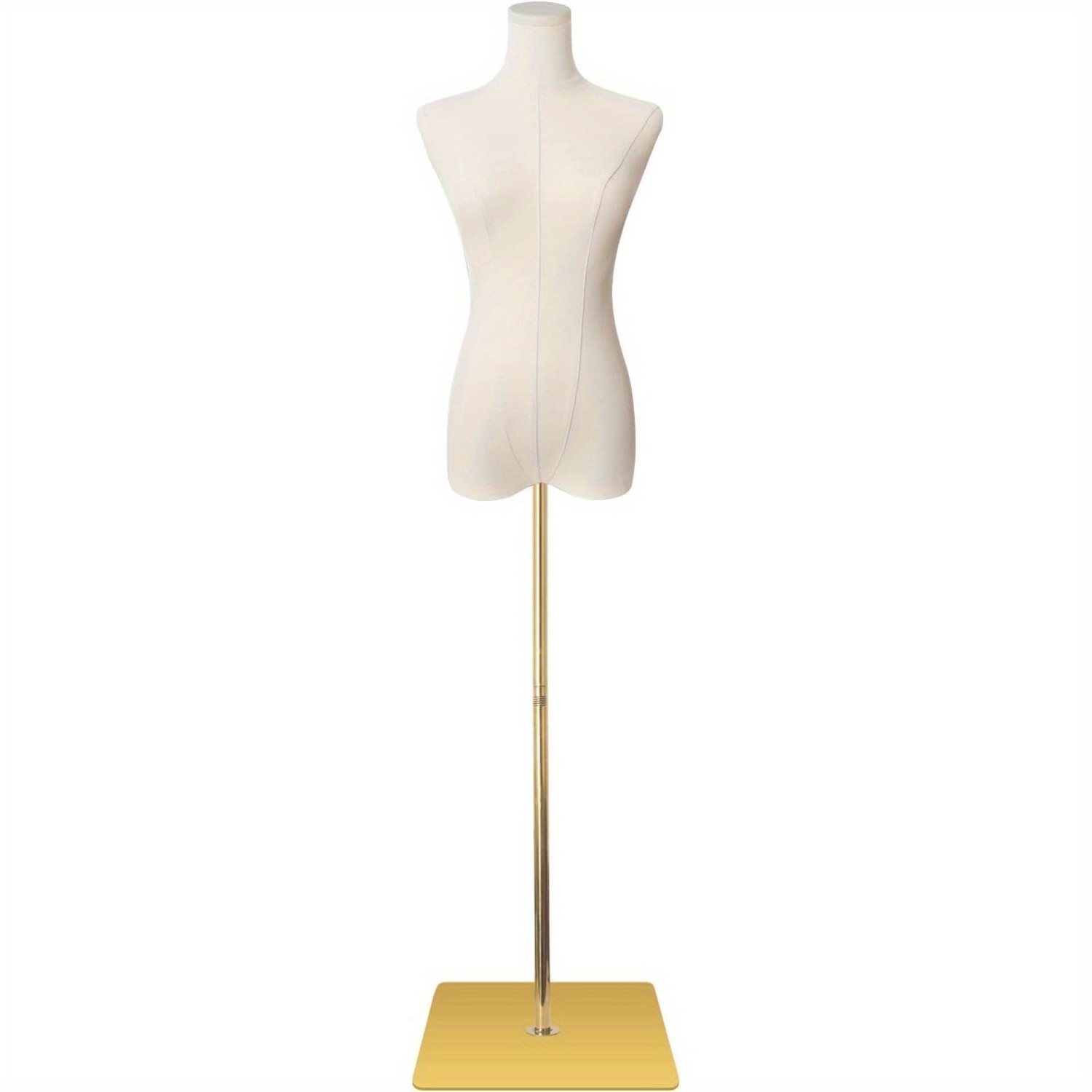 

Sharewin Dress Form Mannequin For Sewing Female Fabric Manikin Torso With Detachable Adjustable Height 50in-70in High Stability Metal Stand Slim Body Size 2