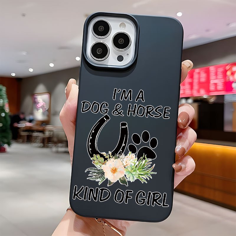 TEMU Equestrian Themed Tpu Phone Case, Round Edged Large Hole With Flower Pattern, Uv Printing, 360 Degree Full Protection, Compatible With Iphone