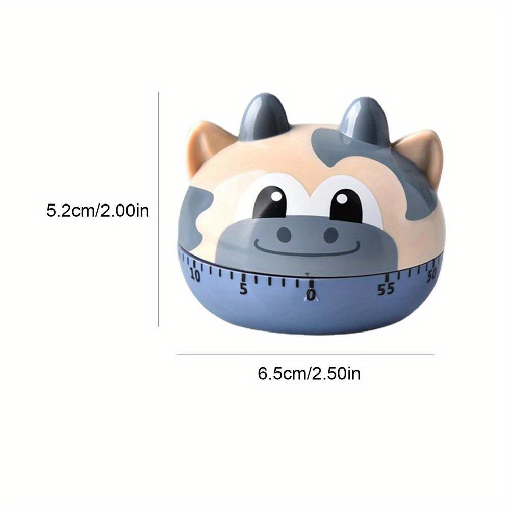 1pc cute cartoon animal kitchen timer   mechanical   timer no battery required   plastic manual   for cooking exercise beauty study kitchen   essential gift idea details 4