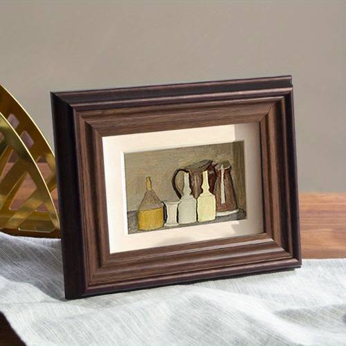 vintage walnut wood picture frame versatile sizes 10 home office decor ideal gift for holidays special occasions