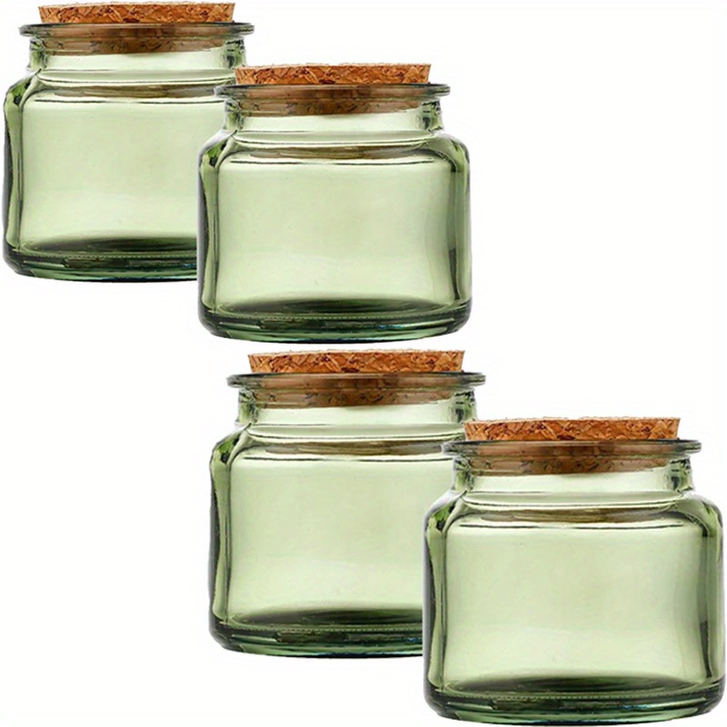 

4-pack Glass Candle Making Jars, 100ml Small Aromatherapy Bottles With Cork Lids, Craft Tool For Diy Candle Holders, Art Supplies For Sewing & Crafts