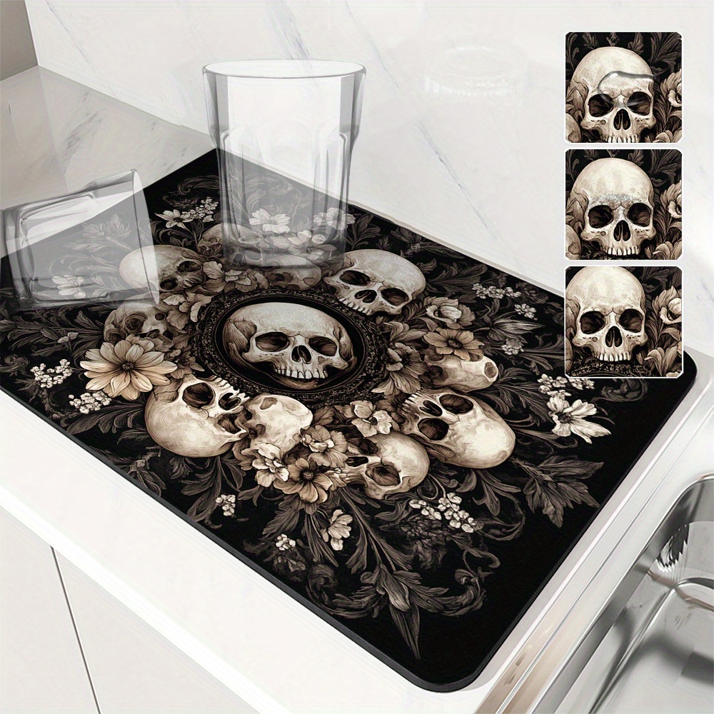 1pc Plant Flower Leaf Absorbent Mat Kitchen Drain Mat Tea Mat Coffee Mat Toilet Absorbent Pad Kitchen Utensil Drying Mat Table Heat Insulation Pad