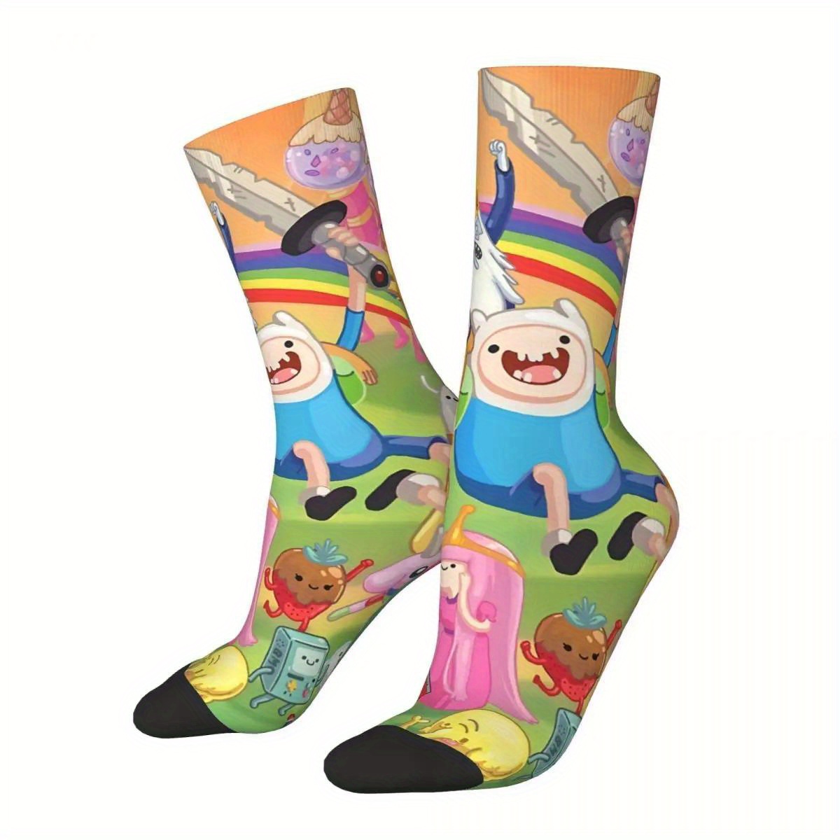 

Inspired Knit Fabric Socks - Polyester With Elastane, , 3d , Cartoon Pattern Casual Crew Socks For All