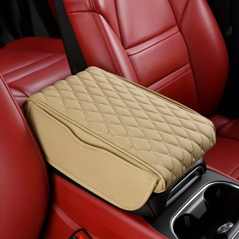 TEMU 1pc Car Armrest Box Heightening Pad, Elbow Support, New Armrest Box Modification Lengthening And Thickening Cover Pad, Car Accessories