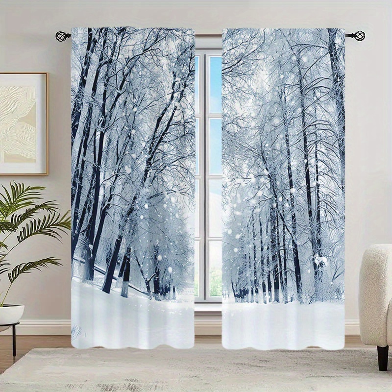 

2pcs Set Polyester Curtains - , , -blocking Drapes For , , & Decor, 23.6"x59" & 41.3"x90.5",