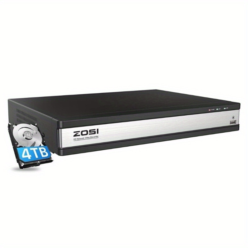 

Zosi 16ch Poe Nvr With 4tb Home Video 4k 8mp Hd Recording