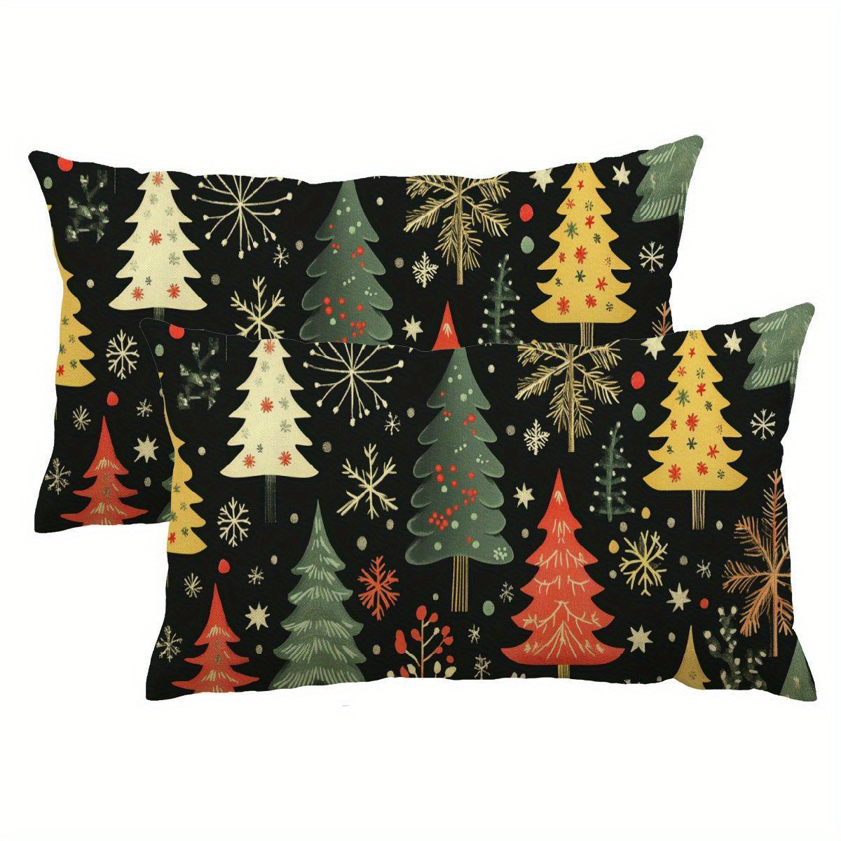 

Christmas 12x20 , Of 2, Decorative Pillowcases Zip , & For Decor - No Needed