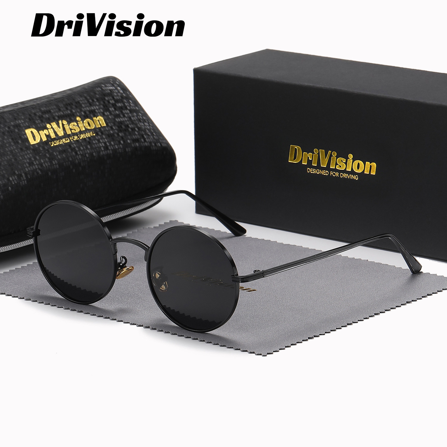 Drivision Fashion Polarized Sunglasses For Outdoor Fun Round Sunglasses