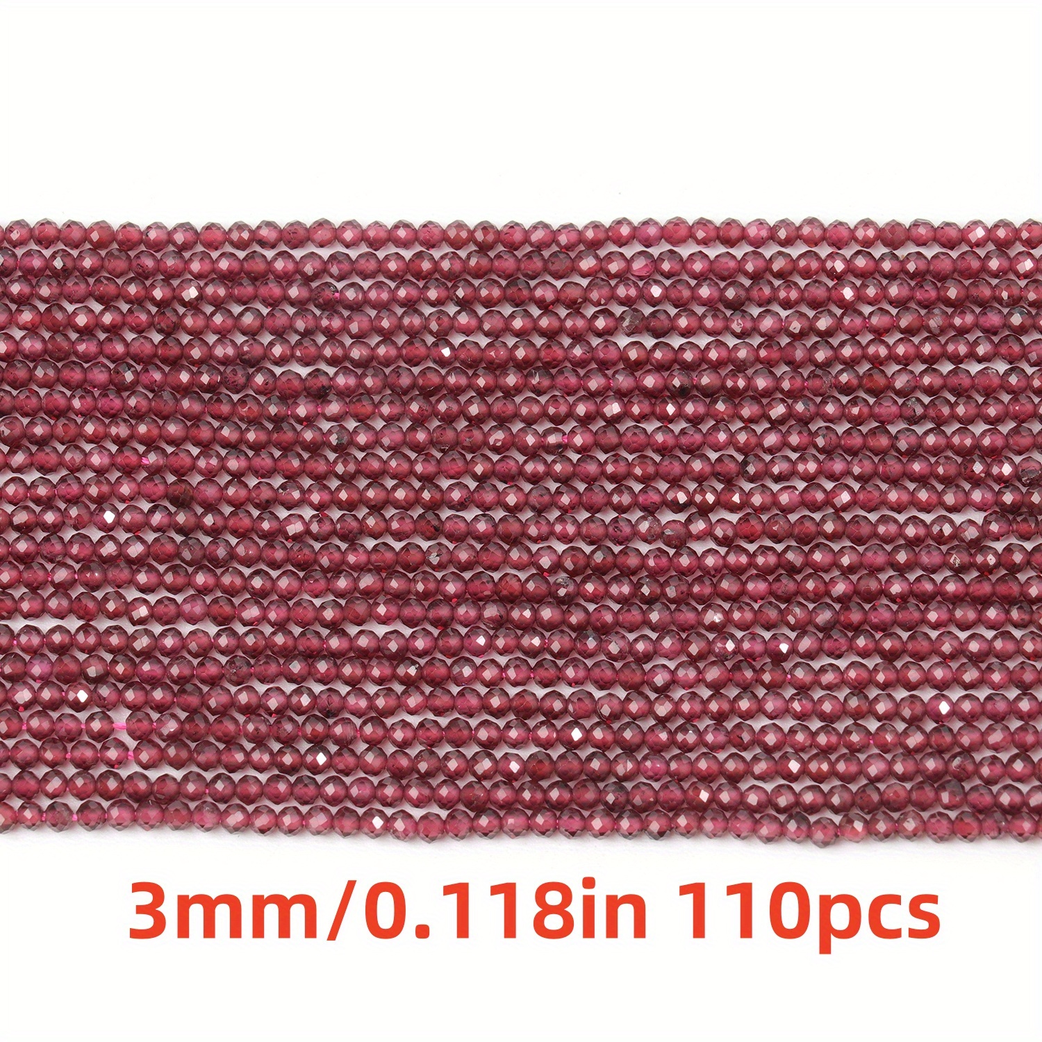 Garnet Natural Stone Round Stone Beads Sparkling Small Loose Beads For Jewelry Making Bracelet Necklace 2/ 3/ 4mm