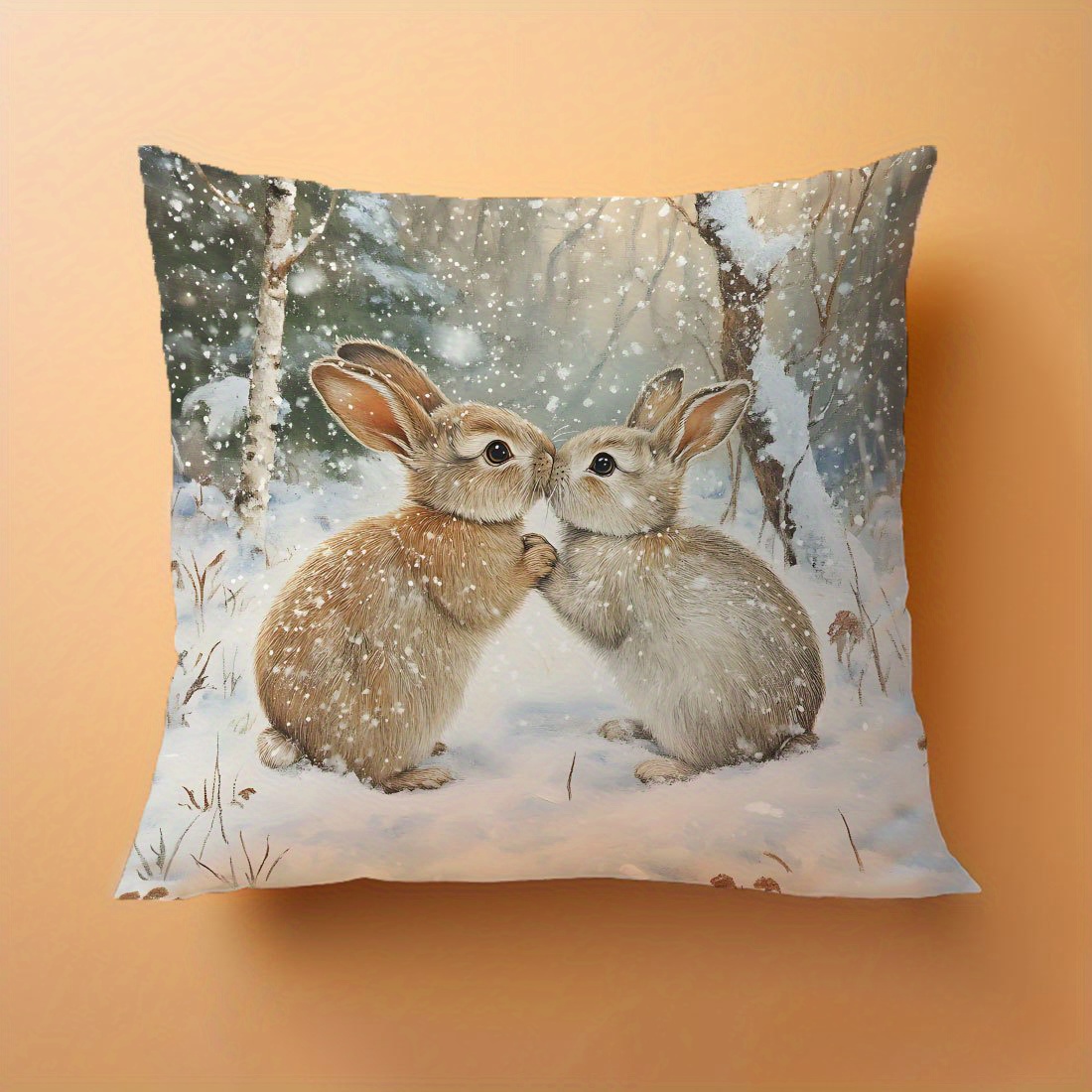 

17.7"x17.7" Rabbit - , -, Zip For & Bedroom Decor ( Not Included)