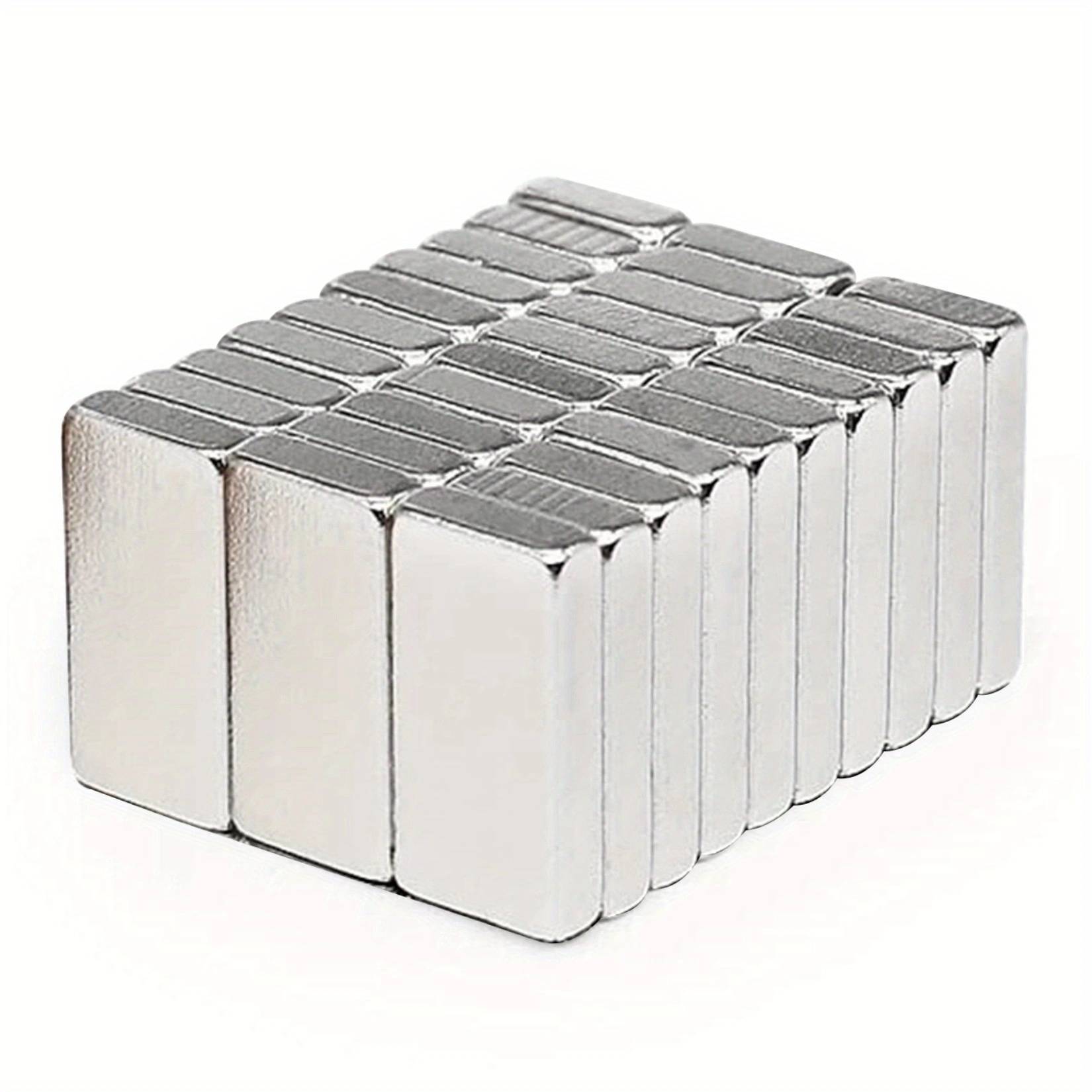 30/100pcs Tiras Magnéticas, Imanes Rectangulares para Almacenamiento de Herramientas y Uso en Oficina