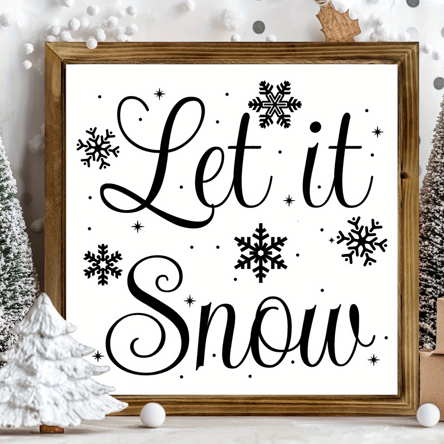 

8x8 "" Wooden - , - Christmas & For , , Or Desktop