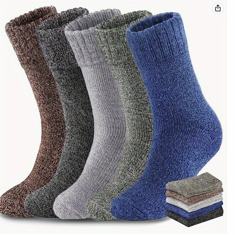 

2/3/5 Pairs Fleece-lined Mid- , 95% 5% Knitted ,