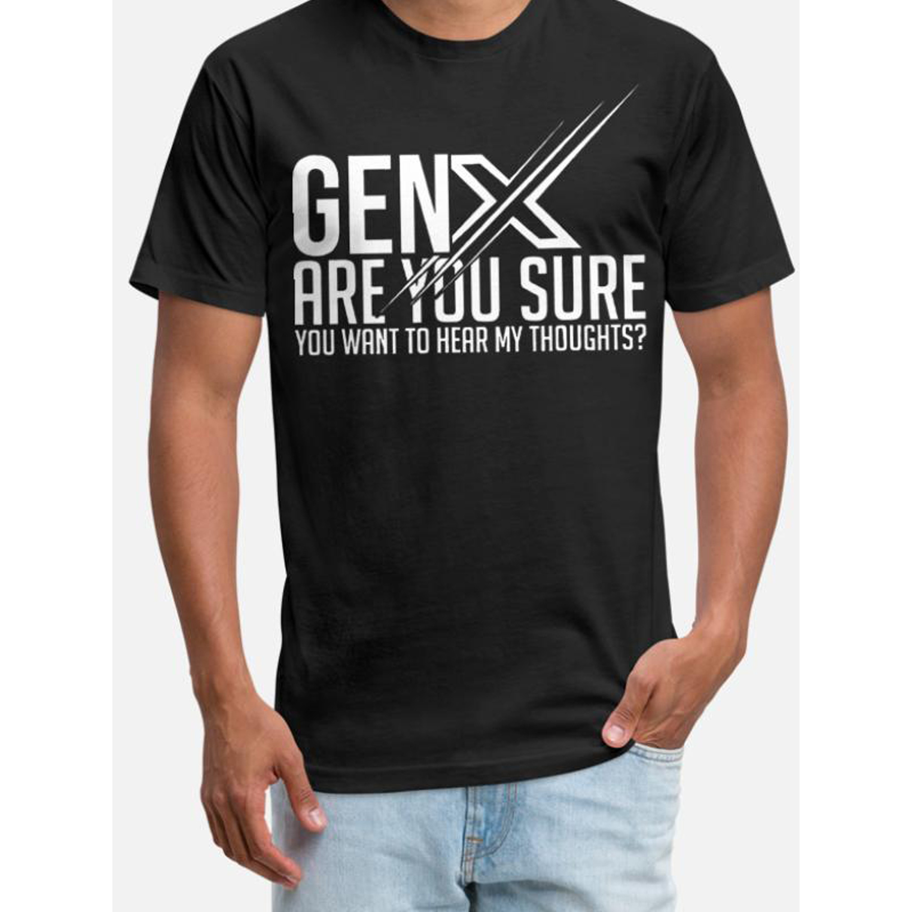 

1 Piece, Generation X Humor 60s 70s Gen Sarcastic Print, Summer Comfortable Casual Cotton T Shirt