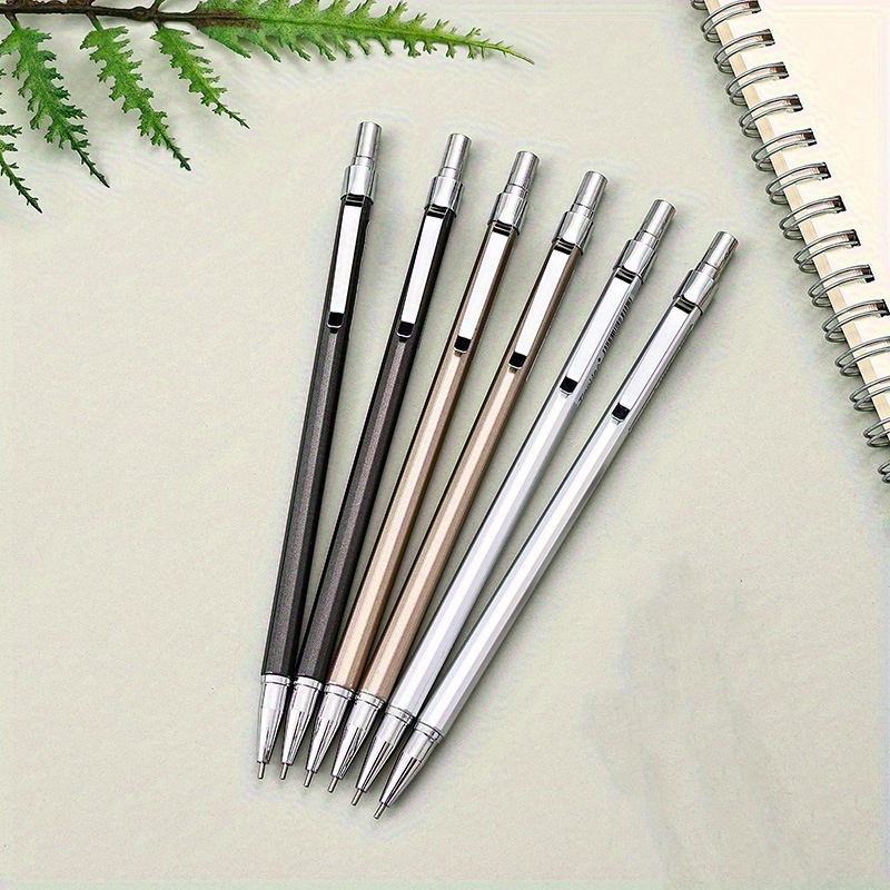 Image of 6pcs 0.5mm Automatic Pencils, And Lightweight, Suitable For Smooth Writing In Offices And Schools - The Pen Holder Is An Ideal Gift For , Offices, And To School