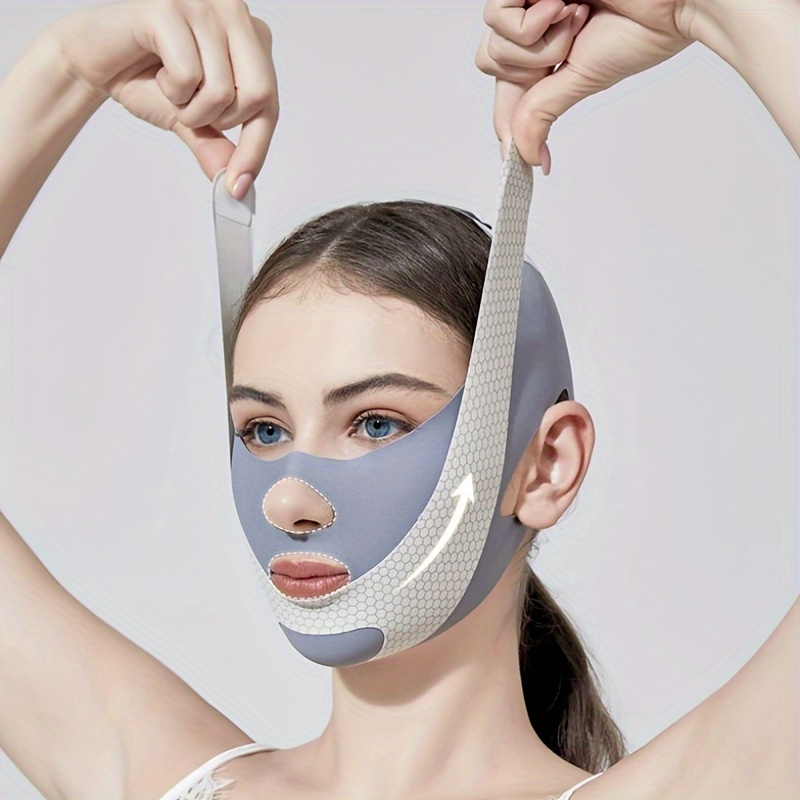 

1pc V-line Lifting Mask – Unscented, Reusable Facial Slimming Strap, Breathable Skin Tightening Band For Lifting Sagging Chin And Cheek, Elastic Face Shaping Belt For Enhanced Facial Contour