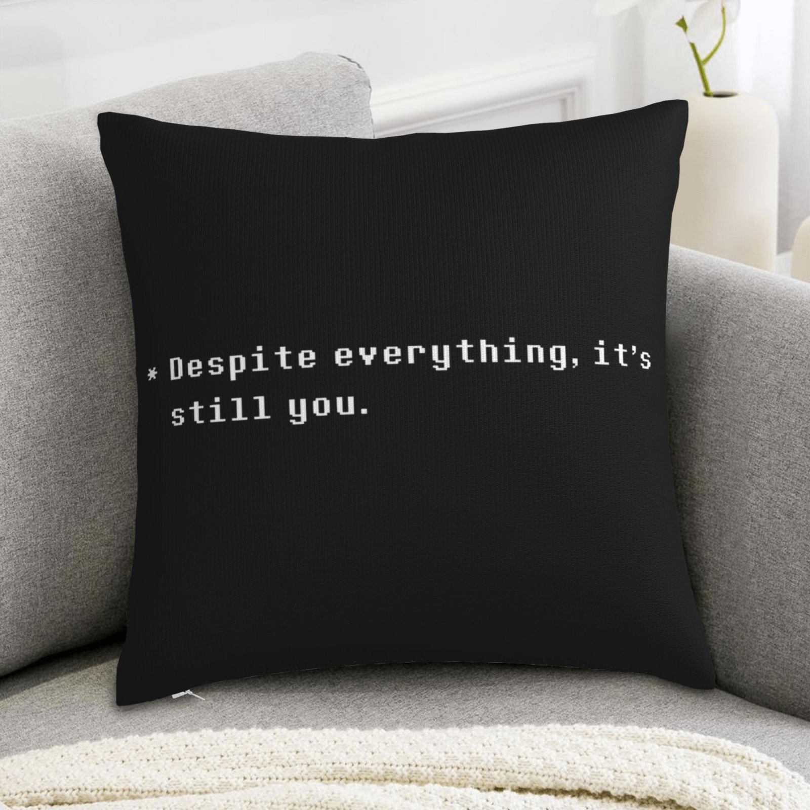 

Inspired 'despite Everything, It's ' Double-sided Pillow Cover - Soft Plush 18x18 Inch Square Cushion Case With Zipper Closure For Home Decor