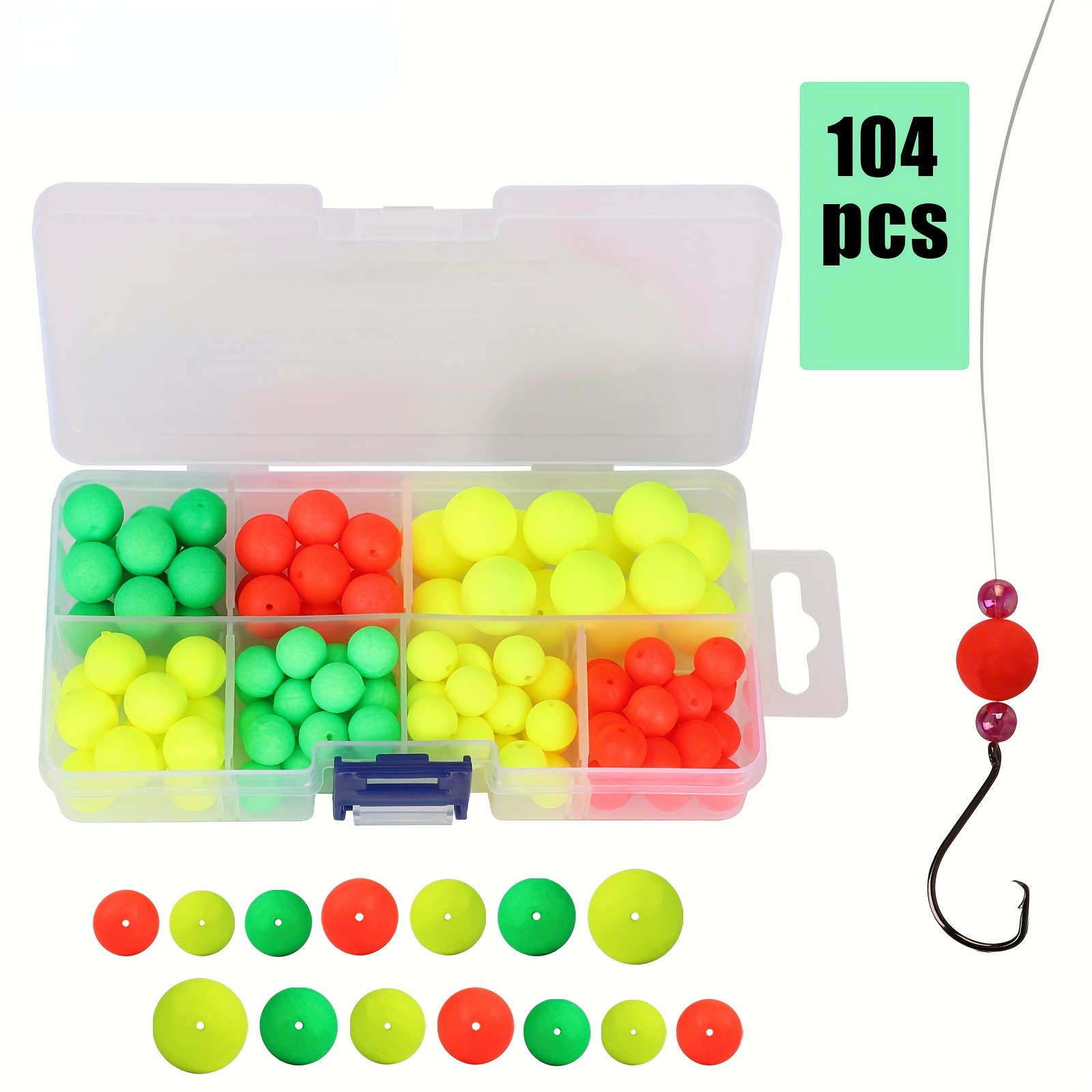 

104pcs Foam Bobbers, Bright Fishing Bobbers For Perch, Fish And Bottom Drill Machine