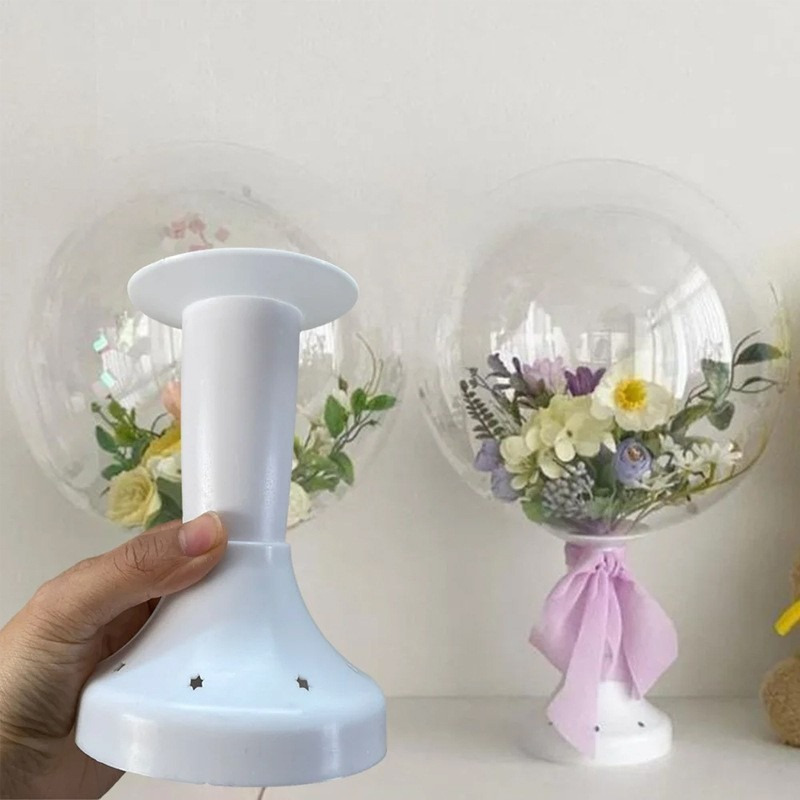 

1pc Clear Acrylic Balloon Stand, Transparent Party Decor Holder, No Power Needed, Home Kitchen Event Supplies, Plastic Material