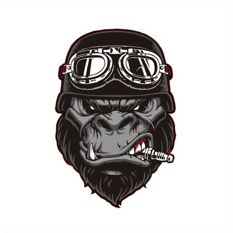 

4pcs, Car Stickers, Domineering Chimpanzee Body Stickers, Scratch Covering Decorative Stickers, Rear Scratch Personalized Stickers Waterproof, 13*8cm 2pcs, 20*13cm 2pcs